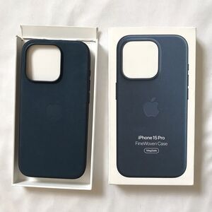 Oem Apple Iphone 15 Pro Fine Woven MagSafe Case - Pacific Blue